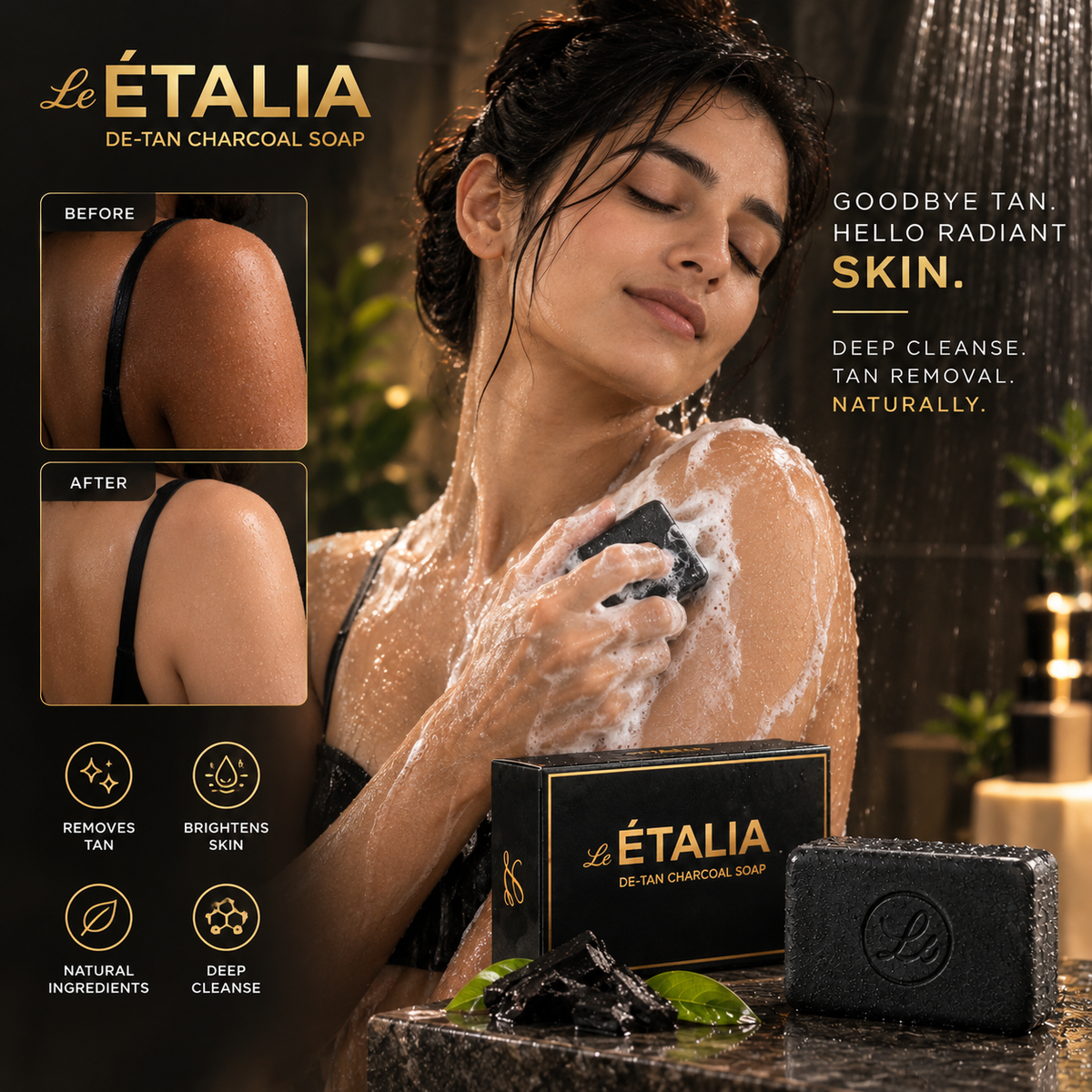 De Tan Charcoal Soap