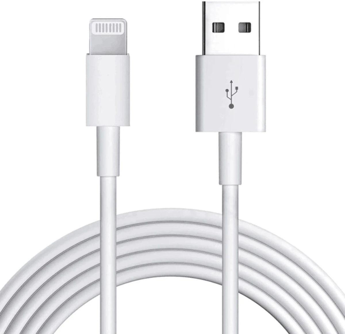 Apple Lightning Cable 1 A 1 m (Compatible with Lightning to USB Cable, White, One Cable, USB Type A To Lightning)